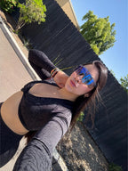 Photochromic, polarized, and ultra-resistant sports sunglasses.