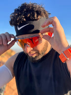 Photochromic, and ultra-resistant sports sunglasses.